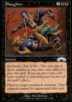 1x Slaughter Moderate Play MTG Magic - Kid Icarus -