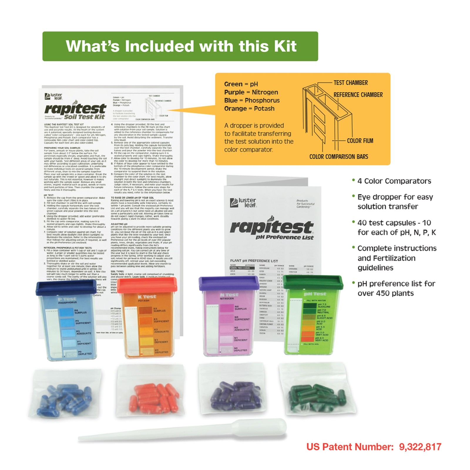 Rapitest Soil Test Kit For Gardens, Vegetables, Flowers And Lawns. Usa
