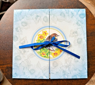 Bird Floral Stationery Set Boxed Writing Paper Envelopes (6) Letter Sheets