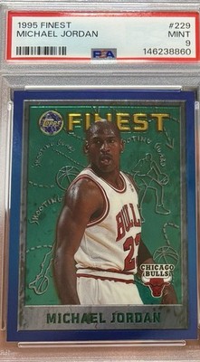 1995 Topps Finest Michael Jordan #229 PSA 9 MINT CLEAN CHROME POP 