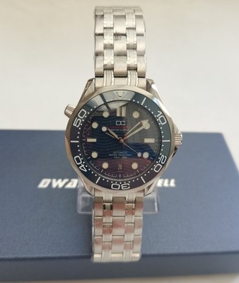 NEU UND VERPACKT Dwayne Campbell 5034 Blue Wave Ganzstahl Auto Taucheruhr Seiko NH35 100m