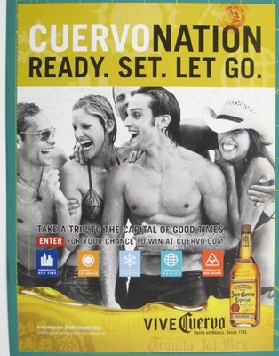 Print Ad Cuervonation Ready Set Let Go Jose Cuervo ADVERT Vintage 2002