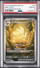 2023 POKEMON OBF EN-OBSIDIAN FLAMES ILLUSTRATION RARE #199 NINETALES PSA 10