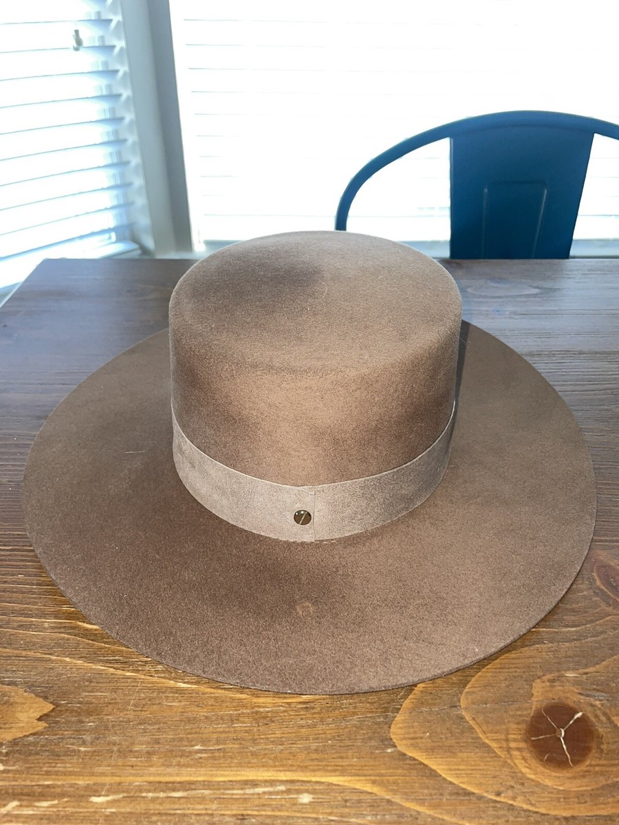 Janessa Leone Billie Hat in Camel Sz Small Janessa Leonè Felix bucket hat in natural – Soleil Blue main image 4