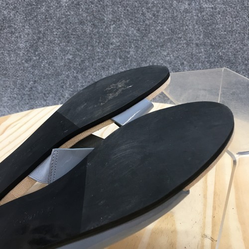 Calvin Klein Sandals Womens 7.5 Posey Two Strap Buckle Slip On Flats Slide Blue - Picture 12 of 18