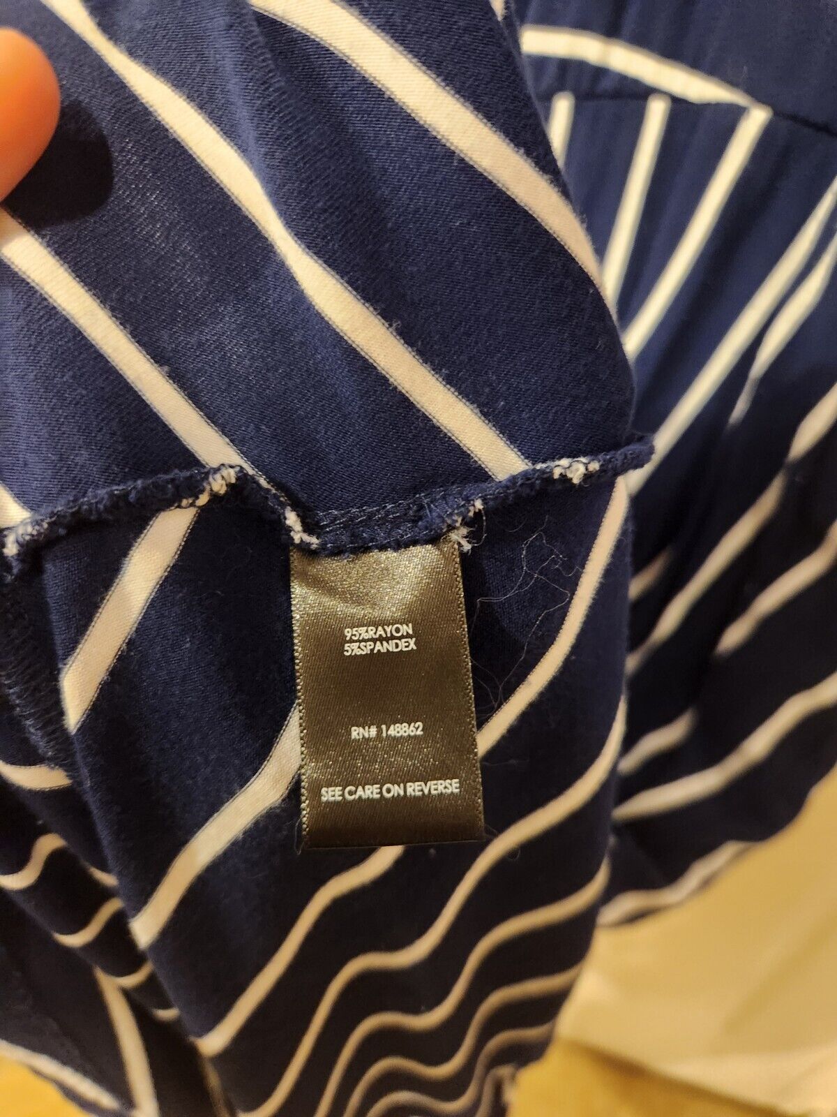 TORRID super soft knit Sz3 NAVY BLUE Striped DRESS - image 9