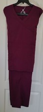 NWT Women's ADAR PRO MODERN ATHLETIC SCRUB SET 2Pc PANTS/TOP Size L Short Sleeve