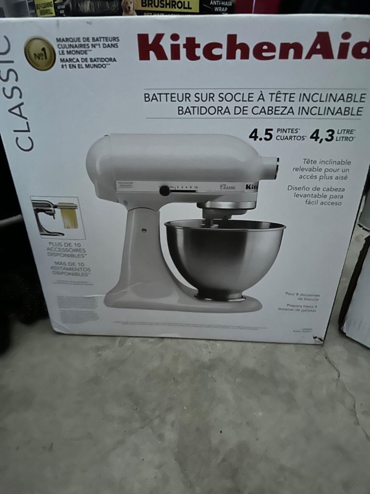 KitchenAid Classic Plus KSM75WH 4.5qt TiltHead Stand Mixer White