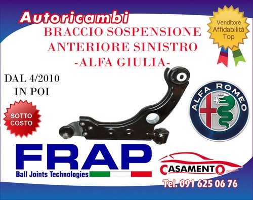 Frap 1297 Braccio Sospensione Per Fiat Cinquecento E Seicento - Lato Sinistro - Ricambio OE 7636995