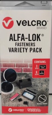 New Velcro Brand Strips Alfa-Lok Fasteners Variety Pack VEL30877, Heavy Duty 
