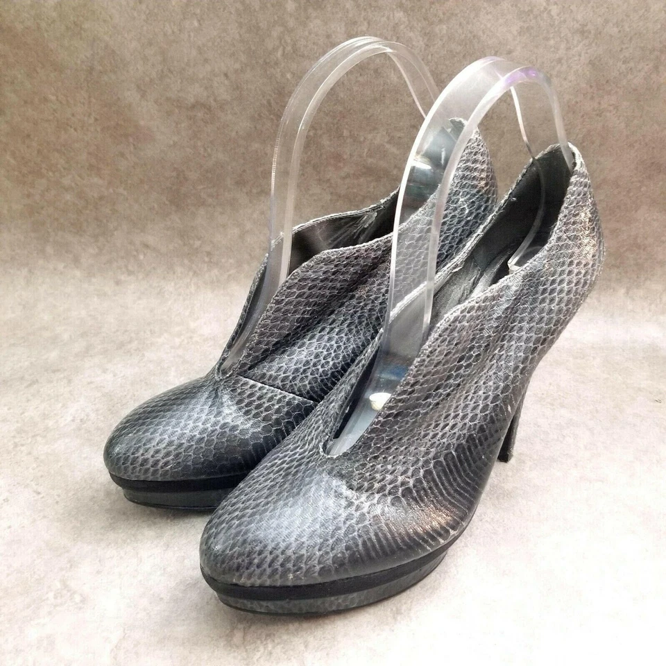 Zapatos de salón Carlos para mujer talla 9 gris sin cordones de 4,5" con plataforma de tacón Foto 3 de 4