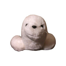 Vintage 1986 Sea World White Seal Plush Stuffed Animal Collectible Toy 8"