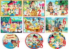 Cialda - Ostia per torte Jake il Pirata Anche tonda e personalizzabile Anche A3