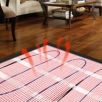 Heated Carpet Electric Floor Heat Mat Kit (10-50sqft), 120V