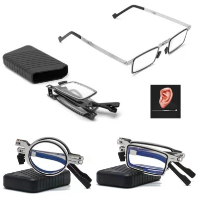 Ultraleichte Schraubenlose Faltbare Anti-Blau Lesebrille aus Titan 1,5 2,0 2,5 3