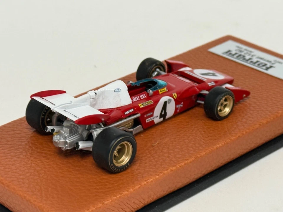 1/43 法拉利 312 B2 来自 1972 年 F1 赛季 Jacky Icxk 皮革底座 JPN268 — 第 3/4 张图片