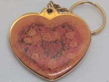 Heart Shaped Keychain Floral