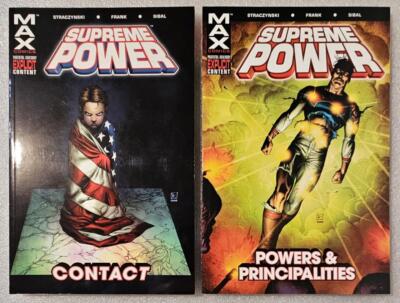 Supreme Power Vol. 1 & 2 - TPB Graphic Novel Marvel MAX - Lot of 2 1sts NM
