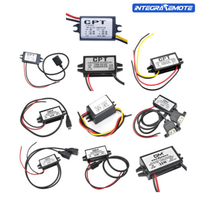 Power Adapter Converter Step Down DC 12V to 9/5/6V 3A 15W Mini/Micro/Double USB