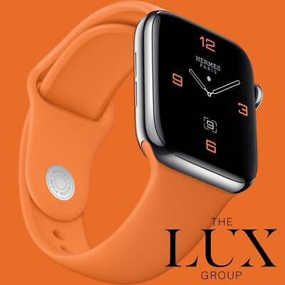 Original Apple Watch Hermes Sport Band Orange 45mm 44mm Black Pin + ML  Prototype