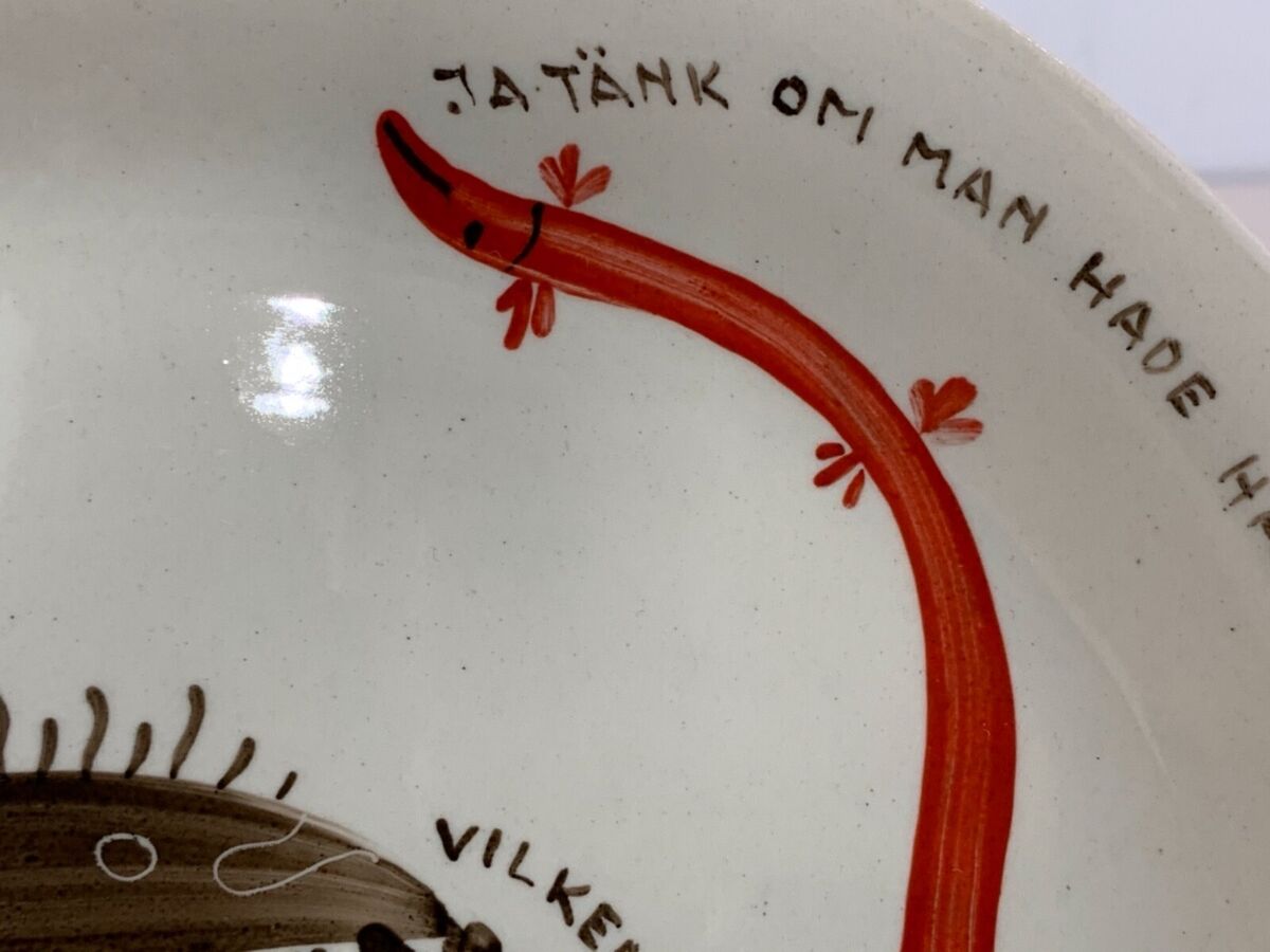 Vtg Gustavsberg Swedish Hand Painted Fish Plate VI “Löja” by Vtg Gustavsberg Swedish Hand Painted Fish Plate VI “Löja” by
