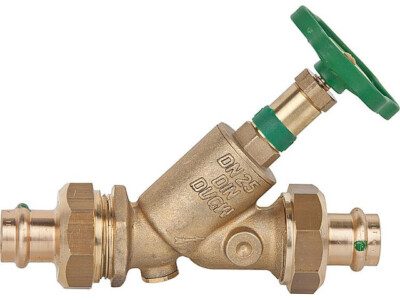 SCHLÖSSER KFR-Ventil mit Prüfschraube mit Pressverschraubung-Viega DN 25/22mm ni