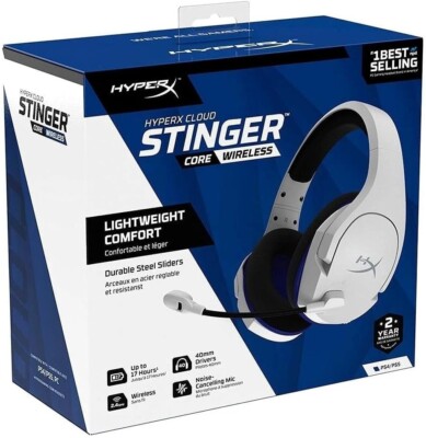 HyperX HHSS1C-KB-WT/G White Gaming Headset for PS4, PS5, PC