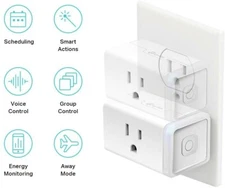 Kasa Smart Plug Mini w/ Energy Monitoring Smart Home Wi-Fi Outlet Alexa Google