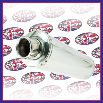 1 x UNIVERSAL 2'' SLIP ON Performance Motorrad Straßenzulassung / Rennauspuff Schalldämpfer