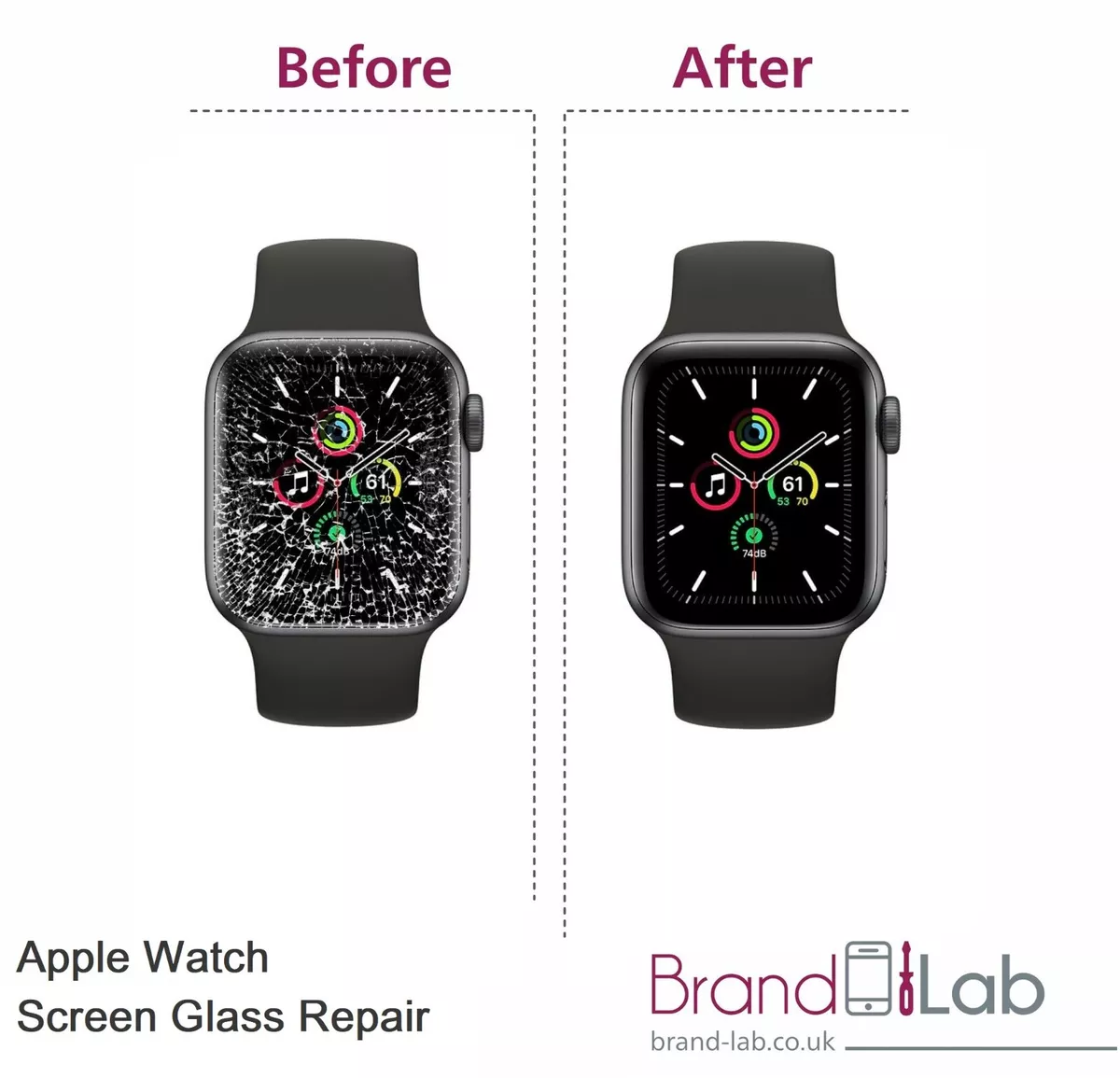 Service de r paration de verre d cran Apple Watch SERIES 1 2 3 4 5 6 SE 7 38 40