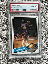PSA 8 BASKETBALL CARD 1979 TOPPS EARL THE PEARL MONROE NEW YORK KNICKS HOF