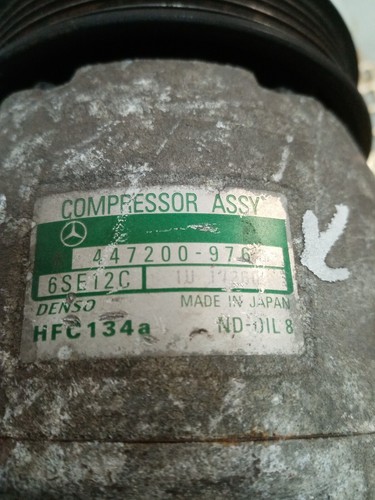 Mercedes-Benz A-Klasse W168 140 Klimakompressor 447200-9766 HFC134A DENSO 6SE12C