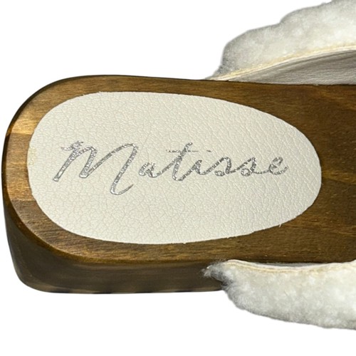 Matisse Stockholm Shearling Clogs Size 7M Slip-On Block Heel Shoes Footwear EUC - Picture 2 of 20
