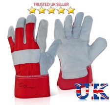 Canadian Double Palm Rigger Work Gloves Heavy Duty Leather Safety Gauntlet XL