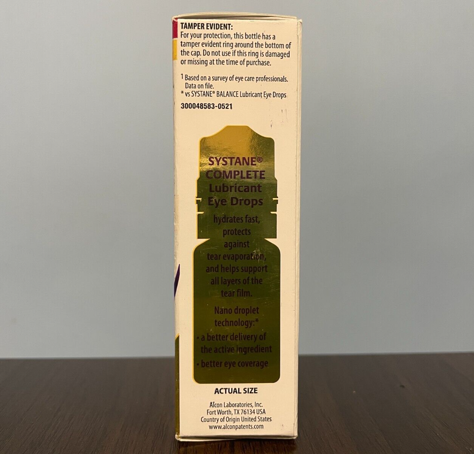 Systane Complete Preservative Free Lubricant Eye Drops Twin Pack EXP 08