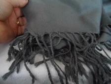 Gray scarf wrap by  Pashmire  74" x 26"