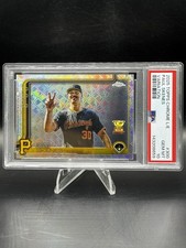 PAUL SKENES 2025 TOPPS CHROME LOGOFRACTOR EDITION VARIATION 300 PSA 10 GEM POP 3