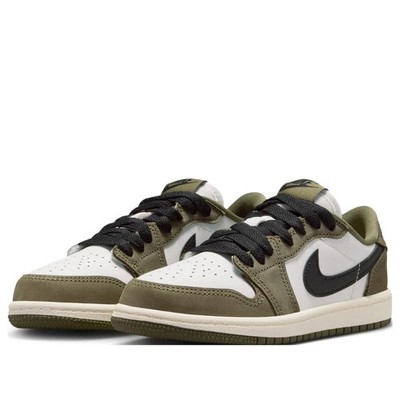 Nike Air Jordan 1 Retro Low OG Medium Olive TD HQ6997-200 & PS HQ6996-200 New