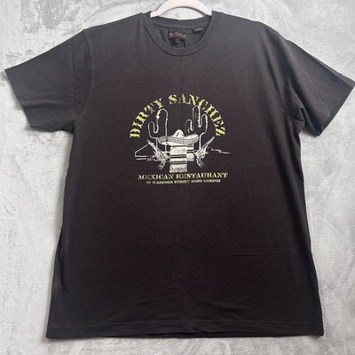 Ben Sherman T-Shirt Brown Dirty Sanchez Aztec Graphic Y2K Tee 2XL Actual Large