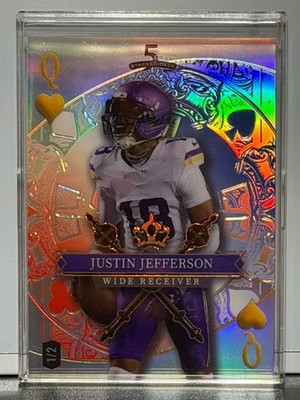 2026 WILD CARD JUSTIN JEFFERSON 1/2 HOLO FOIL 5 CARD DRAW STACKED DECK