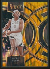 Jackie Young 2024 Panini Select WNBA Premier Level Gold Flash Prizm /10 #180