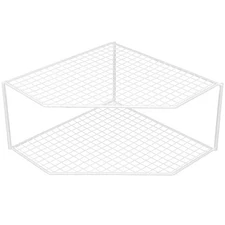 2-Tier Corner Storage Shelf, Plate Organizer for Cabinet Corner Stand Rack Co...
