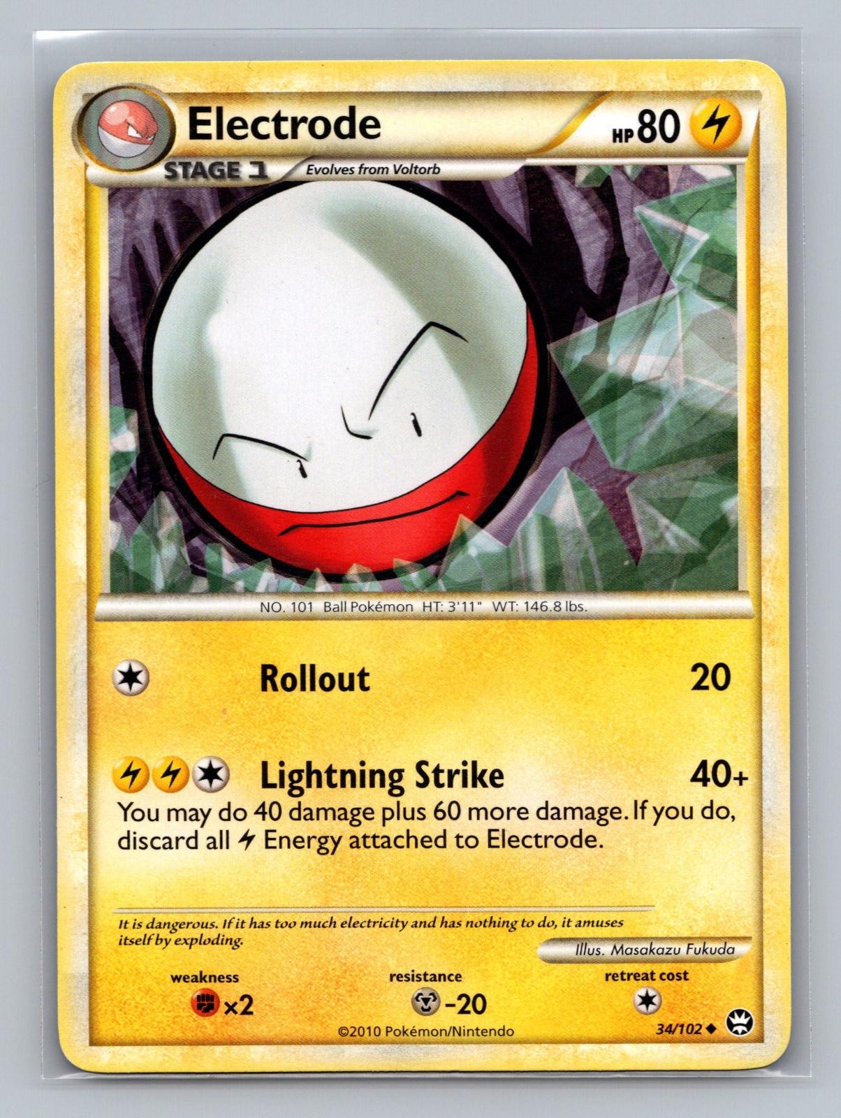 Electrode 34/102 Uncommon HGSS Triumphant Pokemon Lightly Played