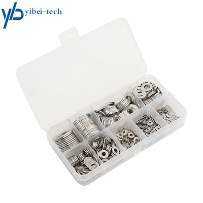 #ad 600pcs 304 Stainless Steel Flat Washer Washers Assortment Set Value Kit NEW $9.34