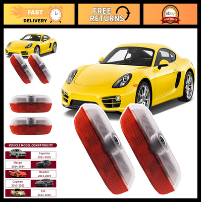 2pc Car LED Door Logo Projector Lights Compatible with Porsche