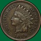 1899 Indian Head Cent Choice Extremely Fine XF+ Coin #37579
