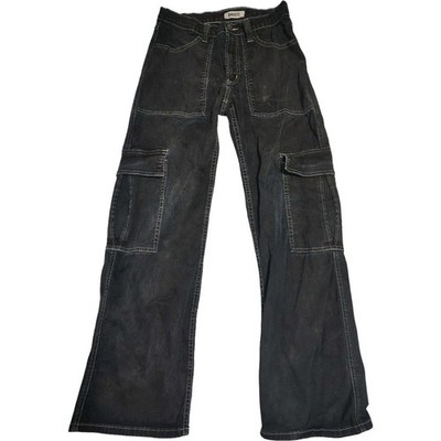 Hot Topic Mens Aphrodite Pants 30x32 (30x30.5) Black Cargo Utility 