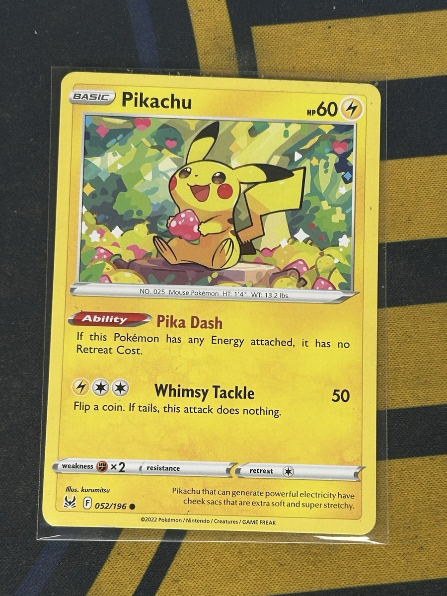 Pikachu 052/196 Swsh11: Lost Origin Regular | eBay