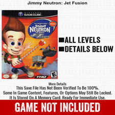 Jimmy Neutron Jet Fusion 100 Nintendo GameCube Memory Card Save CHEATS