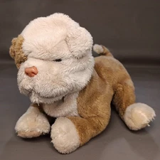 Hasbro 2009 FurReal & Friends Newborn Tan & White Bulldog Moves Head Wimpers